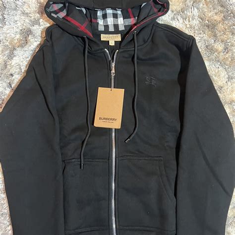 burberry new york crewneck|Burberry black zip up hoodie.